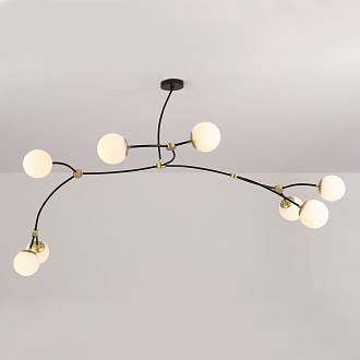 Люстра потолочная 180*50/90 см, 8*E27 Lussole LSP-8914 черный