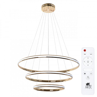 Светильник 80 см, 150W, 3000-6000K, Arte Lamp Meridiana A2198SP-3GO, золото