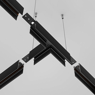 Коннектор Т-образный накладной Maytoni Technical Magnetic track system Exility TRA034CT-41B черный IP 20