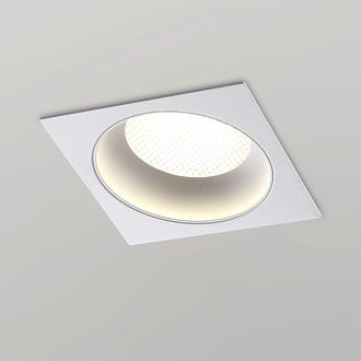 Светильник встраиваемый 12*12*3 см, вр 10,5 см, 1*GX53*12W, Novotech Gemini 371005, белый
