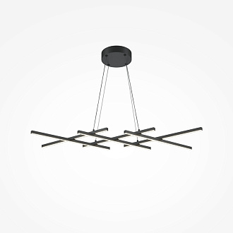 Подвесная люстра 103,5*30*307 см, LED, 40W, 4000К, Maytoni Halo MOD244PL-L50BK черный