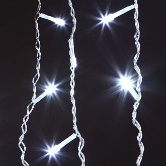 Праздничная гирлянда бахрома белый 1,8*0,5м IP20 100-001 4690389139277