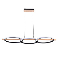 Подвесная люстра 120 см, 44W, 2700-6000K, Arte Lamp FLUIDO A3913SP-24BK, черный-дерево