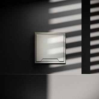 Розетка встраиваемая Voltum S70 с заземлением, защитными шторками и крышкой 16А, шелк пластик Soft touch VLS040304