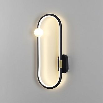 Бра 40 см, 14W, 3000K, Lumion Harlow 5607/14WL, черный