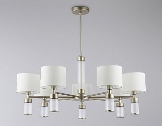 Люстра с абажурами на штанге **74- см, 7*E14*40W, K, Ambrella Light High Light LH71303, золото