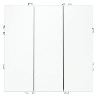 Выключатель встраиваемый Voltum S70 трехклавишный 10А, белый матовый пластик Soft touch VLS030102