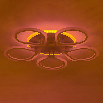 Люстра потолочная Citilux Транай Смарт CL235A150E, 65W LED, 3000-5500K, диаметр 70 см, белый