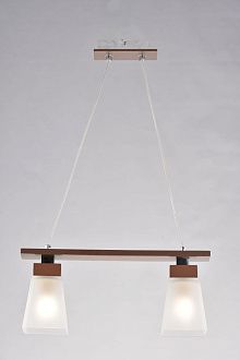 Люстра L435 x W105 x H1030, мм, 2*40W (80W), BROWN+CH (Коричневый+Хром) Sfera Sveta 85600/2P BROWN+CH