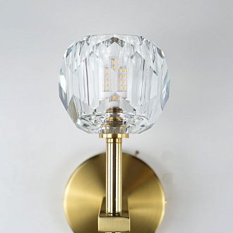 Бра Boule de Cristal Single Sconce Brass 22*11*22 см, 1*G9*40W, ImperiumLoft 44.234, Латунь