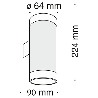 Бра 9*9*22,4 см, 10W, 3000K, Maytoni Dafne C027WL-L10W белый