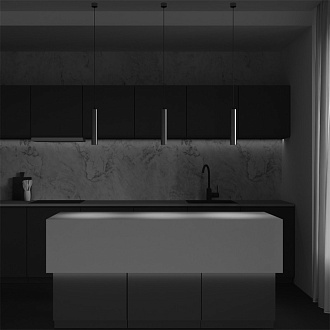 Подвесной светильник 5,2*5,2*30 см, LED, 12W, 4000К, Maytoni Technical FOCUS LED P072PL-L12W4K-BS латунный