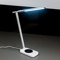 Настольный светильник светодиодный с USB+Qi Citilux Ньютон CL803051, белый с серебром