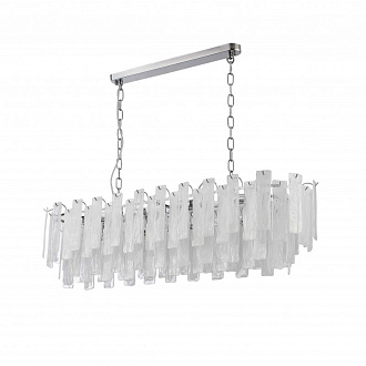 Люстра подвесная 90*30*50/80 см, 10*E14 40W Хром Stilfort Glowice 2157/09/10PL