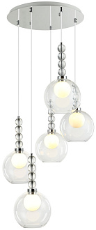 Светильник подвесной 59*59*46/150 см, 5*G9 LED  Хром Stilfort Designo 2166/09/05P