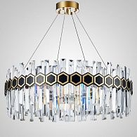 Подвесная люстра MILAN D100 100*100*30 см, 1*LED*112W, 3000, 4000, 5000K, ImperiumLoft MILAN01, Чёрный, Золотистый, Серебристый