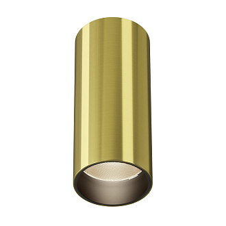 Накладной светильник 5,2*5,2*12,5 см, LED, 12W, 3000К, Maytoni Technical FOCUS LED C056CL-L12W3K-W-BS латунный