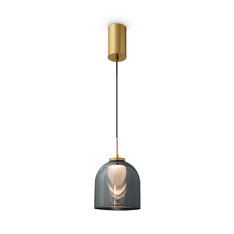 Светильник 15 см, 5W, 3000K, Freya Fume FR5399PL-L4BS1, латунь