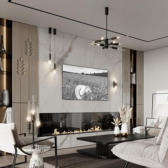 Настенный светильник *4,5*-33 см, 1*LED*4W, 3000K, Odeon Light Exclusive KOLOS 5459/4WL, черный глянцевый/прозрачный
