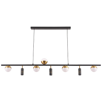 Светильник 140 см, 34W, 4000K, Crystal Lux CLT 047C8 L1400 BL-GO, черный-золото