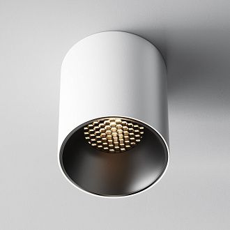 Накладной светильник 7,5*7,5*9 см,  LED, 12W, 3000К, Maytoni Technical Alfa LED C064CL-12W3K-RD-WB белый