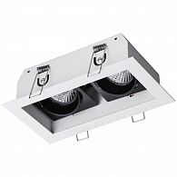 Встраиваемый светильник 18*10,2 см Novotech Gesso 370713 белый, вр 16*8.5см см