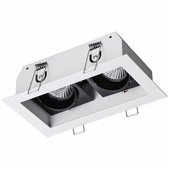 Встраиваемый светильник 18*10,2 см Novotech Gesso 370713 белый, вр 16*8.5см см