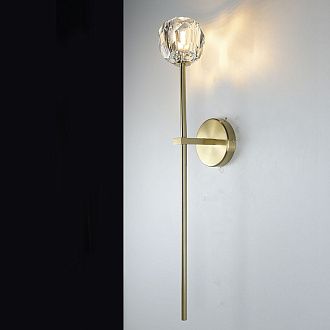 Бра Boule de Cristal Long Sconce Brass 45*11*45 см, 1*G9*40W, ImperiumLoft 44.305, Чёрный, Латунь