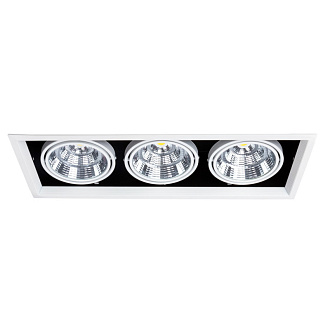 Встраиваемый светильник 75W 4000K Arte Lamp MERGA A8450PL-3WH белый, вр 46*15 см