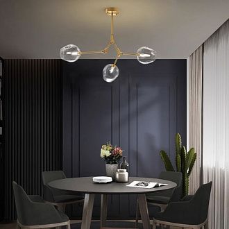 Люстра на штанге Адель Branching Bubble Chandelier L11 Black Amber 185*185*110 см, 11*E27*60W, ImperiumLoft 40,14, Чёрный