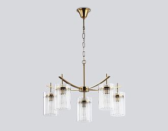 Подвесная люстра **44,5-120 см, 5+1*E14*40W, K, Ambrella Light High Light LH56031, латунь
