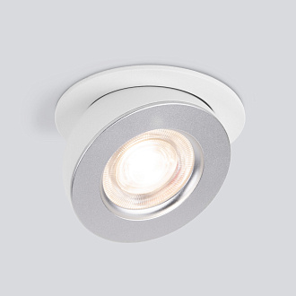 Встраиваемый точечный светодиодный светильник Pruno 25080/LED 8W 4200К белый/серебро Elektrostandard