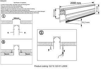 Шинопровод магнитный накладной 200 см Crystal Lux SPACE CLT 0.123 01 L2000 WH Белый
