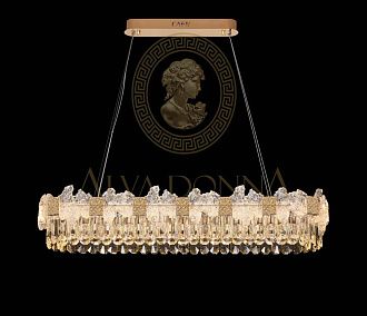 Люстра 9380-1100, L1100*320 / H200 LED, 140W, 3000K, Alva Donna, Золото шампань