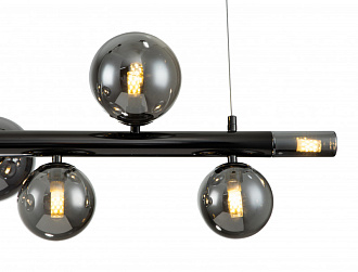 Подвесной светильник 1000*275*300/1480 мм, 8*G9 чёрный Indigo Canto V000240, 11026/8PL Black