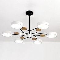 Люстра на штанге MEADE 6 lamps White 110*110*60 см, 6*LED*16W, ImperiumLoft MEADE-01, Чёрный, Бежевый