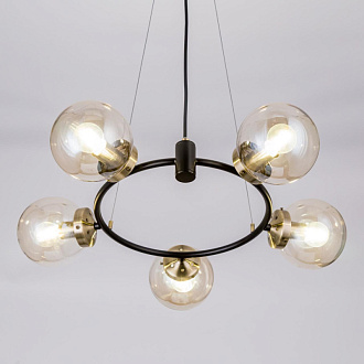 Люстра подвесная Citilux Планета CL105155 Венге+Бронза, диаметр 56 см.