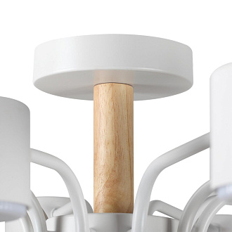 Потолочный светильник 69*20 см, 10*GX53 Lumion Rondo 8196/10C белый,дерево