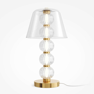 Настольная лампа 45 см, 10W, 3000K, Maytoni Amulet MOD555TL-L8G3K, золото