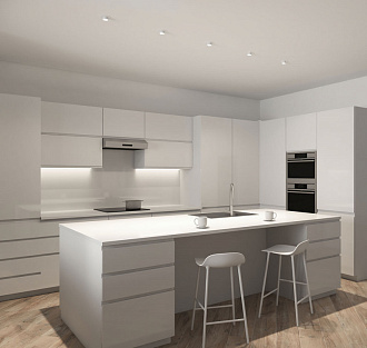Светильник встраиваемый 9*9*5,1 см, вр 7,5 см, 1*GU5.3*15W, Denkirs Rond DK3120-WH, белый