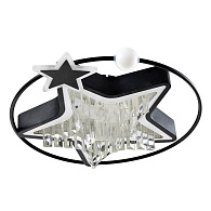 Светильник 46*46*18 см, LED 84W, 3000 / 6000K, Черный LED4U L8025-450 BK