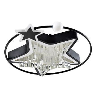Светильник 46*46*18 см, LED 84W, 3000 / 6000K, Черный LED4U L8025-450 BK