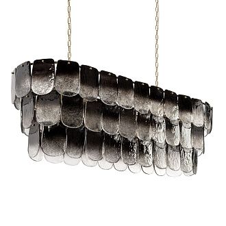 Подвесная люстра 120 см, LOFT IT Gradient 10482/1200R Smoke, золото