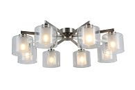 Люстра Ø850 x H230, мм, 8*40W (320W), SN (Сатин+Никель) NewRgy 16009STD-8 SN