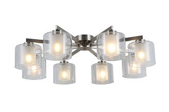 Люстра Ø850 x H230, мм, 8*40W (320W), SN (Сатин+Никель) NewRgy 16009STD-8 SN