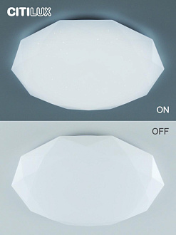 Светильник 56 см, 90W, 3000-5500K с пультом Citilux Астрон CL733900G, белый