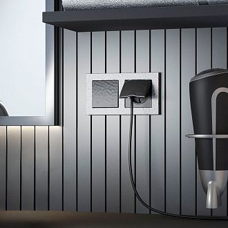 Выключатель одноклавишный проходной (черный) W1212008 Werkel 4690389162053