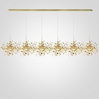 Подвесной светильник Tezani Argent Suspension Linear Gold 6L 210 210*40*40 см, 18*G9*40W, ImperiumLoft 40.2060-6, Золотистый