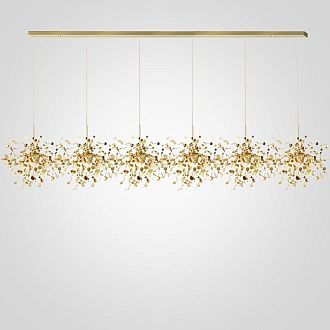 Подвесной светильник Tezani Argent Suspension Linear Gold 6L 210 210*40*40 см, 18*G9*40W, ImperiumLoft 40.2060-6, Золотистый