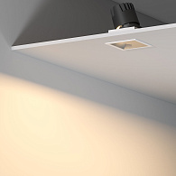 Потолочный акцентный светильник 8*8*10 см, 10W 3000K Elektrostandard Inline 25091/LED хром;белый, вр 7,5 см